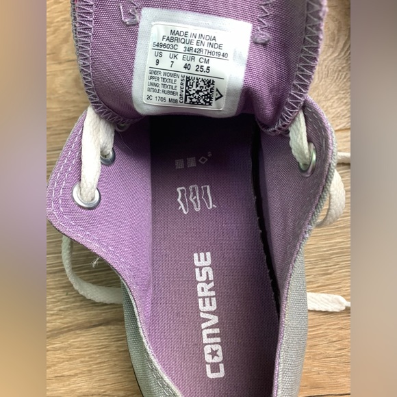 Converse All Star Gray Ladies Sneakers - Picture 7 of 9